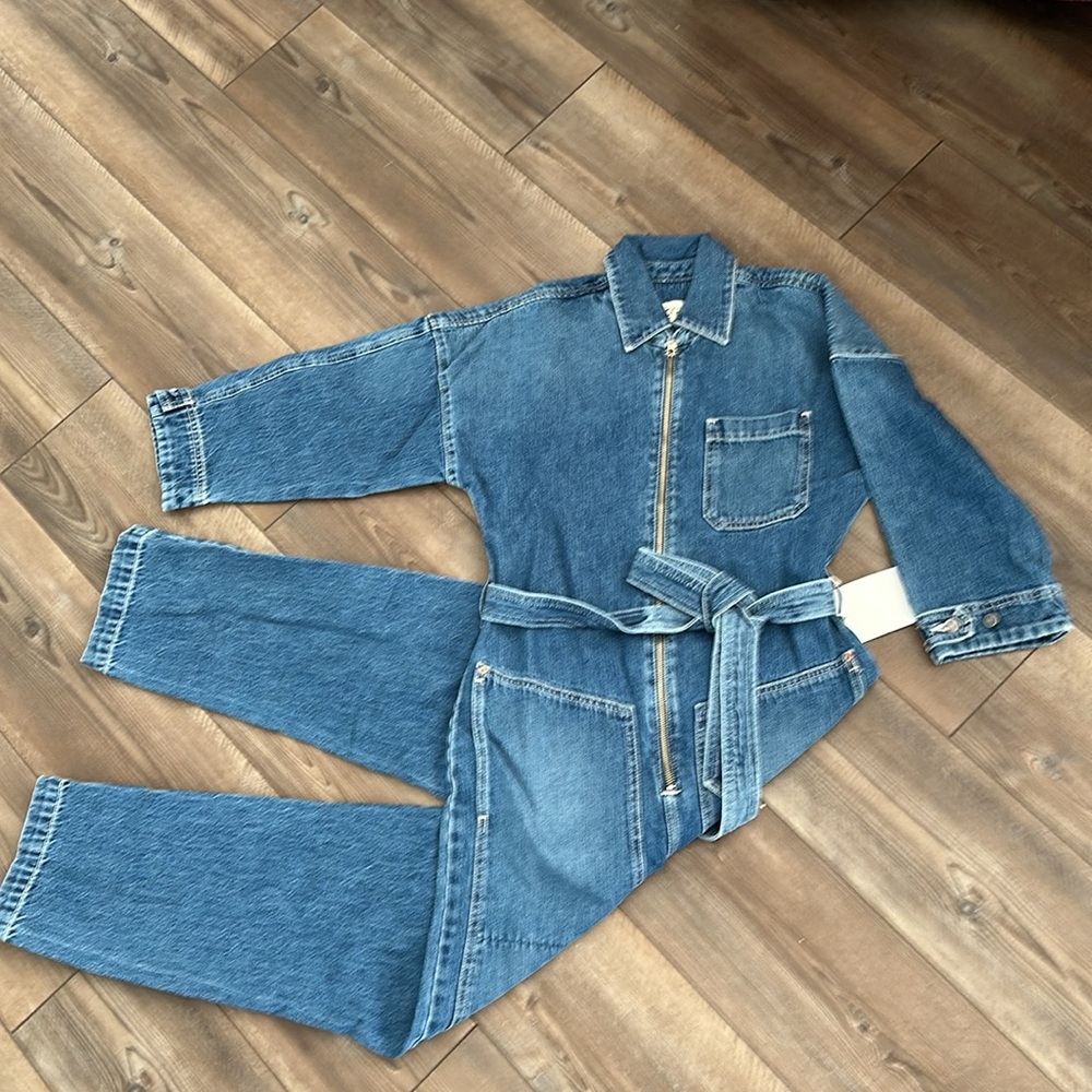 Etica Zeta Carpenter Denim Jumpsuit #17 - Picture 2 of 5